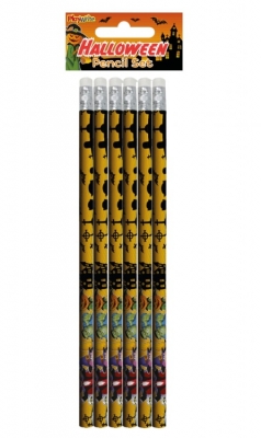 Halloween 6pc Pencil Set 17cm