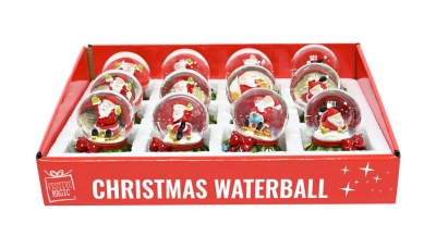 SANTA WATERBALL 45mm TREE ASSORTED