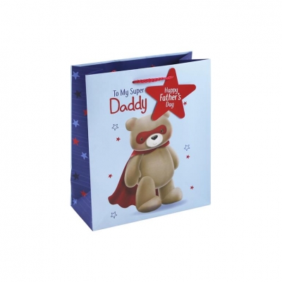 Father's Day Cute Bear Medium Gift Bag