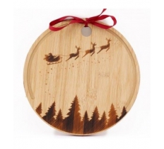 Round Christmas Chopping Board