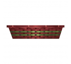 Christmas Red & Green Hamper Basket 29 x 42 x 10.5cm