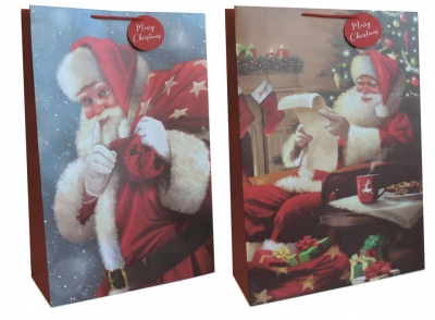 Gift Bag Christmas Trad Santas Super Jum (46.5 X 70 X 16cm)