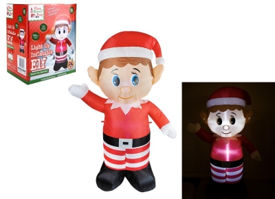 Christmas Light Up Inflatable Elf 150cm