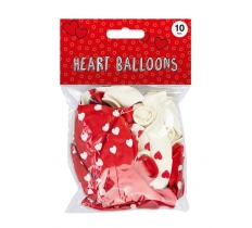 Heart Printed Balloons 10pk