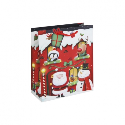 Christmas Santa Grotto Medium Gift Bag(215Mm X 253Mm X102Mm)