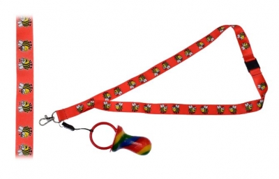 Dummy Bumble Bee Lanyard With Rock