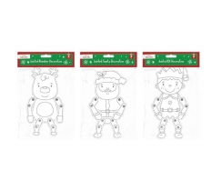 Christmas Jointed Card Decorations 4Pk