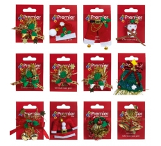 Christmas Decorative Pins ( Various Designs )