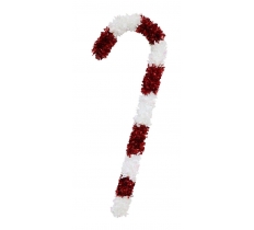 Giant Tinsel Candy Cane 90cm