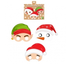Christmas Paper Masks (3 Assorted Designs)