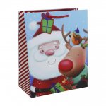 Christmas Cute Santa Reindeer Large Gift Bag