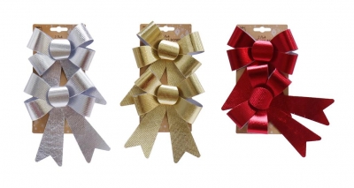 Metallic Bow Medium 2 Pack ( Assorted Colours )