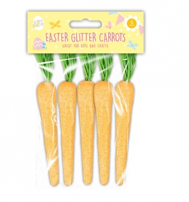 Easter Glitter Carrots 5 Pack