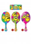 Wooden 22cm Emoji Paddle Bat And Ball Game