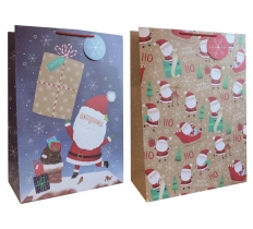 Gift Bag Christmas Santa/Santa Pattern Jumbo (40.5 X 55.8 X 20.5