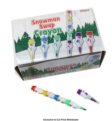 Christmas Swap Snowman Crayon