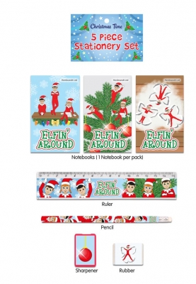 5Pc Stationery Set Elfin Around