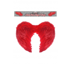 Adult Red Angel Feather Wings (44cm x 34cm)