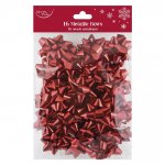 Christmas Red Metallic Bows 16pk