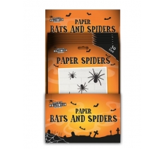 Halloween Paper Bats & Spiders 30pk