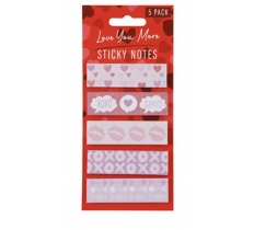 Valentine's Day Sticky Notes Pack Of 5