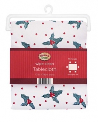 Christmas Design Wipe Clean PVC Tablecloths 132x178cm PVC