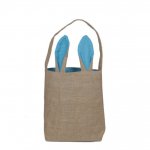 EASTER JUTE BAG WITH LIGHT BLUE EARS 30.5 X 10CM