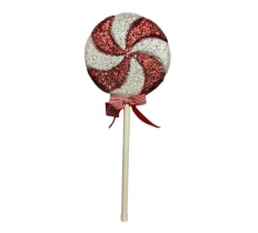 Candy Cane Red Lollipop 25x63cm