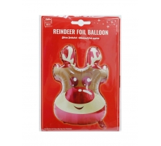 Christmas Foil Balloon Reindeer Face