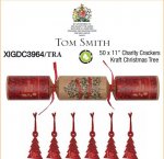 Christmas Crackers 11" x 50 Red Kraft Charity ( 50p Each )