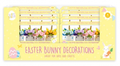 Easter Unicorn Egg Decorations 4 Pack