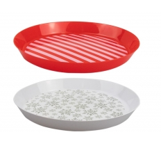 Christmas Round Serving Tray 36cm ( 2 Designs )