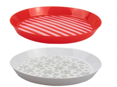 Christmas Round Serving Tray 36cm ( 2 Designs )