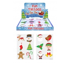 Christmas Tattoos 4cm / 6Pc Per Sheet X 96 (9P Each)