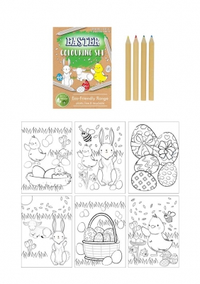 Eco-Friendly Mini Easter Colouring Set ( 14cm x 10cm )