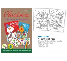 Christmas A4 Eco kraft Festive Fun Activity Pack