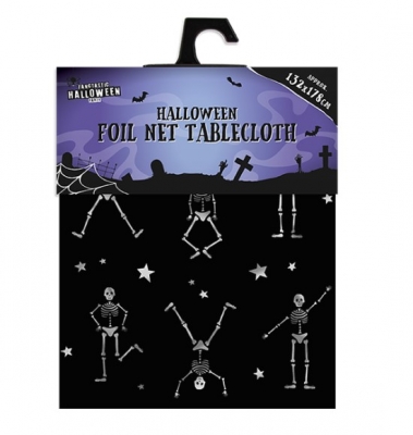 Halloween Foil Net Tablecloth 132x178cm