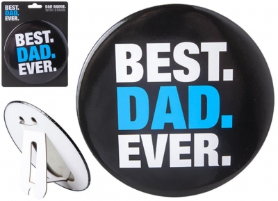 Fathers Day 15cm Jumbo Best Dad Ever Badge On C