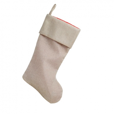 Deluxe Plush Plain Hessian Stocking 40cm X 25cm