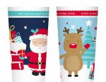 Christmas Printed Plastic Tumble ( 2 Assorted Designs )