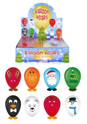 Christmas Charcater Balloon Heads x 240 ( 11p Each )