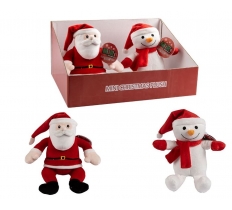 Mini Christmas Plush Santa/Snowman