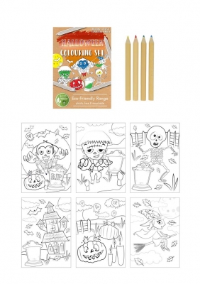 Eco-Friendly' Mini Halloween Colouring Set (14cm x 10cm)