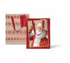 Christmas Classic Santa Design Medium Gift Bag 18cm x 23cm x 10c