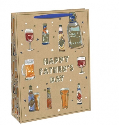 FATHER DAY BEER KRAFT MEDIUM BAG