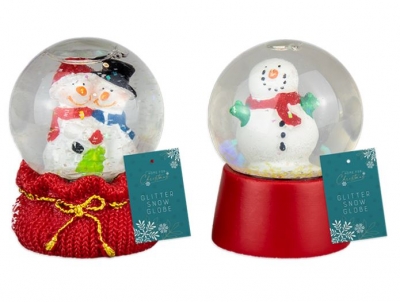 Mini Resin Glitter Snow Globe 6cm