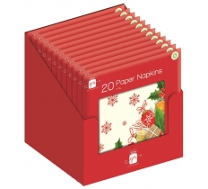 Christmas Napkins Traditional Pack Of 20