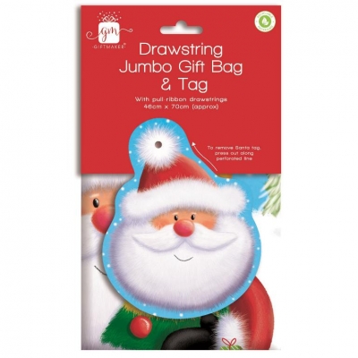 Christmas Drawstring Printed Sack