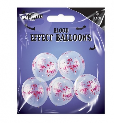 12" BLOOD EFFECT BALLOONS 5PK