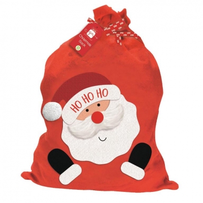 Deluxe Ho Ho Ho Santa Sack 50cm X 73cm